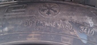 2 ks zimných pneu Barum 175/80 R14 na origo VW diskoch - 4