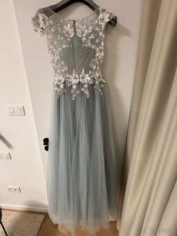 Plesové šaty bledomodré, tylové - 4