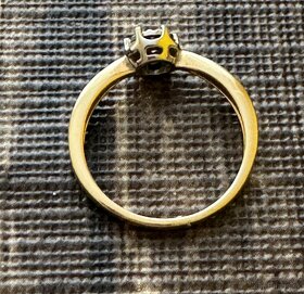 Zlatý zásnubný prsteň s 0,15 ct diamantom Doklad+certifikát - 4