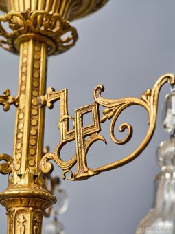 Veľký luster Art Deco na 12 žiaroviek - 4