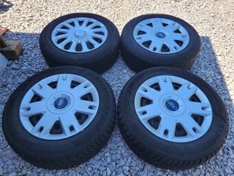 PLECHOVE DISKY FORD FIESTA FUSION 4x108 195/60 R15ZIMNE PNEU - 4