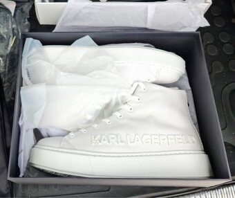 Kožené tenisky, Karl Lagerfeld-Maxi Injekt Hi Top. - 4