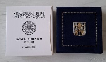Zlaté mince.10€ Vatikán 2022 Proof. - 4