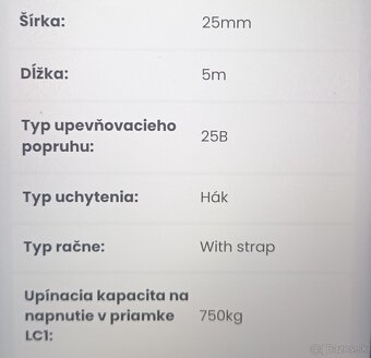 Gurtňa s račnou 5m - 4