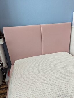 Čalúnená posteľ s úložným priestorom Izabela 90x200 - ružová - 4