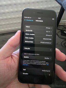 IPhone 8 64GB čierny/sivý, zachovalý, 77% batéria - 4