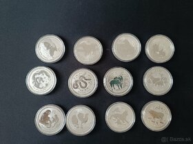 Kompletná sada Lunárna séria II. 2oz. Strieborné mince. - 4