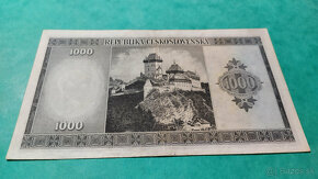 Bankovka 1000 Kčs 1945 neperforovaná - 4