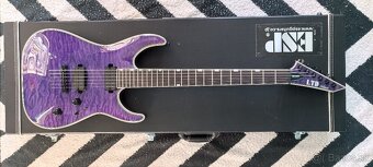 Predám elektrickú gitaru ESP LTD MH1000NT-QM See Thru Purple - 4
