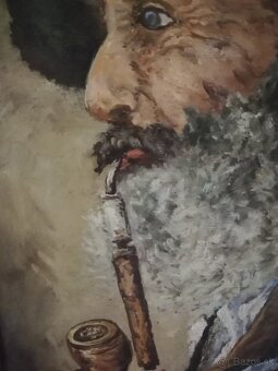 Portrét poľovníka, olejomaľba - 4