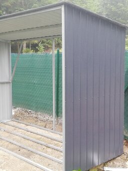 Prístrešok na palivové drevo 3x1,2m RAL7016 - 4