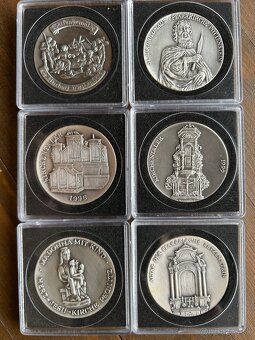 Investicne striebro medaily Ag 999 20g kostolíky antique - 4