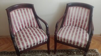 Predám 2  štýlové elegantné kreslá-masívne drevo - 4