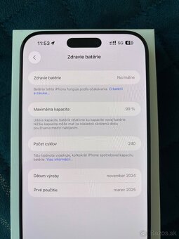 Predám Apple iPhone 16 pro Max 256gb Titanium black - 4