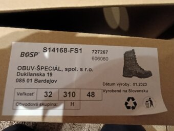 Vysoká taktická obuv BOSP - veľkosť 48 - 4