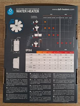 Prietokový ohrievač vody - Dafi sprcha chrom 7,3 kW - nový - 4