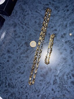 Retiazka a náramok kráľovsky vzor chirurgická oceľ - 4