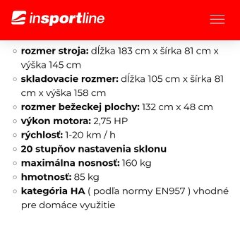 Bežecký pás inSportline - 4