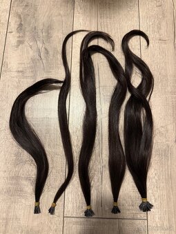 Hnedé panenské ruské vlasy - 55cm - 4