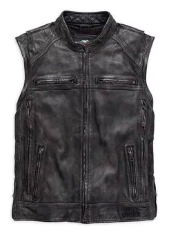 Moto Kožená Bunda A Moto Kožená Vesta 2 v 1 Harley Davidson - 4