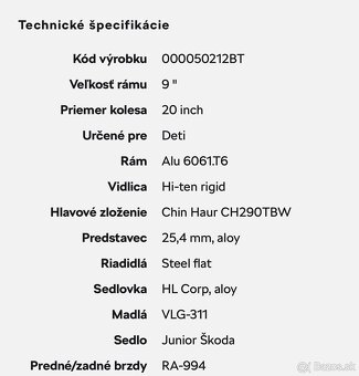 Detský bicykel Škoda Kid 20” - 4