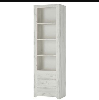 Regál so šuplíkmu biely dub craft - 4