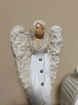 Vysoká soška anjelky 37x14x9 cm - 4
