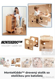 Predám nový stolík so stoličkou Montessori (MonteKiddo) - 4