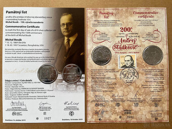 Predám pamätné listy k SK euro minciam - 4