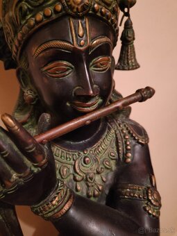 Veľká Socha pána Krišnu čierno hnedý - 4