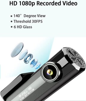 Úplne nová autokamera - Dashcam bezpečnostná kamera FULL HD - 4