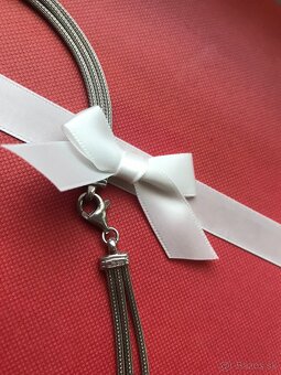 Elegantný strieborný náhrdelník – nový, darčekové bal - 4