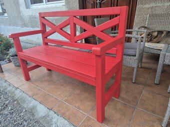 Lavica - červená x-x - 4