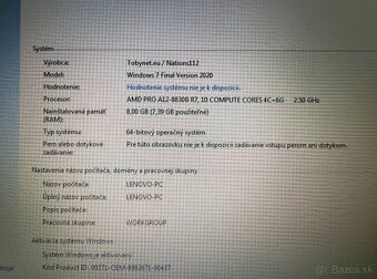 Notebook Lenovo A475 / AMD A12 / 8GB RAM / HDD / Windows 7 - 4