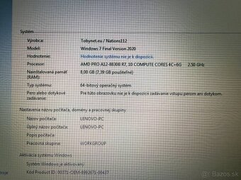Notebook Lenovo A475 / AMD A12 / 8GB RAM / HDD / Windows 7 - 4