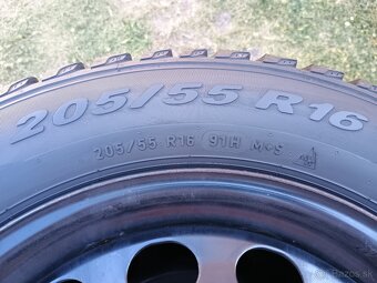 Sada kolies VW Golf, plechové disky + pneu 205/55 R16 - 4