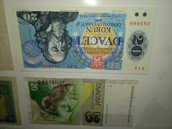 BANKOVKY 20 KČS 1944-1994, 5 RŮZNÝCH EMISÍ, NEPERF. - 4