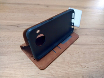 Kožený stojanovy kryt telefonu Nokia X20 - 4