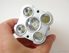 LED Baterka 5x LED + COB LED, 4 režimy, mico USB nabíjanie - 4