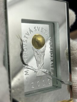 Investičné zlato a investičné striebro futbal medaila minca - 4