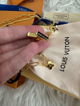 Nový nenoseny nahrdelnik Louis Vuitton dvojitá retiazka - 4