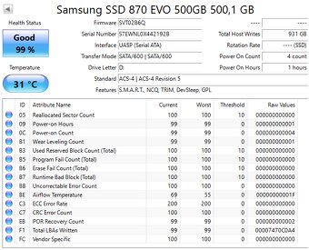 2,5" SSD Samsung / Kingspec / Intenso 500GB - 4