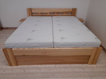 Nová jasanová masivní postel, nosnost 700 kg, Odvezem - 4