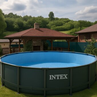 Predám veľký rámový bazén Intex Ø6 m x 1,4 m – kompletná výb - 4