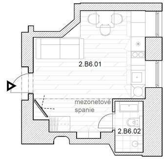 Na predaj atypický 1 izbový byt v centre mesta - 4