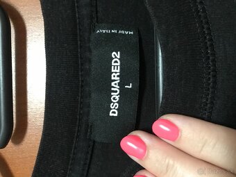 DSQUARED2 originál black pánske tricko L/XL - 4