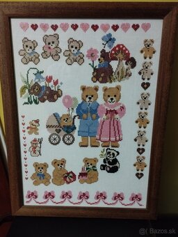 Obrázky vyšívané s rámom - 4