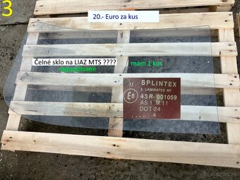 Čelné a bočné sklo na LIAZ a TATRA - 4