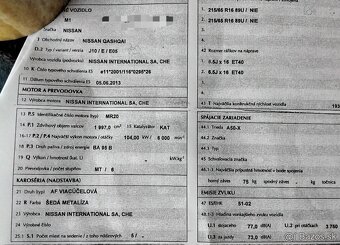 NISSAN Qashqai 2.0 2013 predám svetlo XENON, MOTOR MR20 - 4