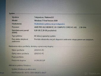 Notebook Lenovo A475 / AMD A12 / 8GB RAM / HDD / Windows 7 - 4